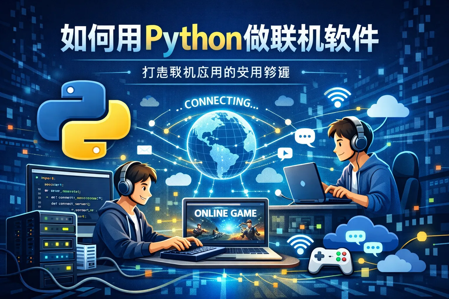 如何用python做联机软件