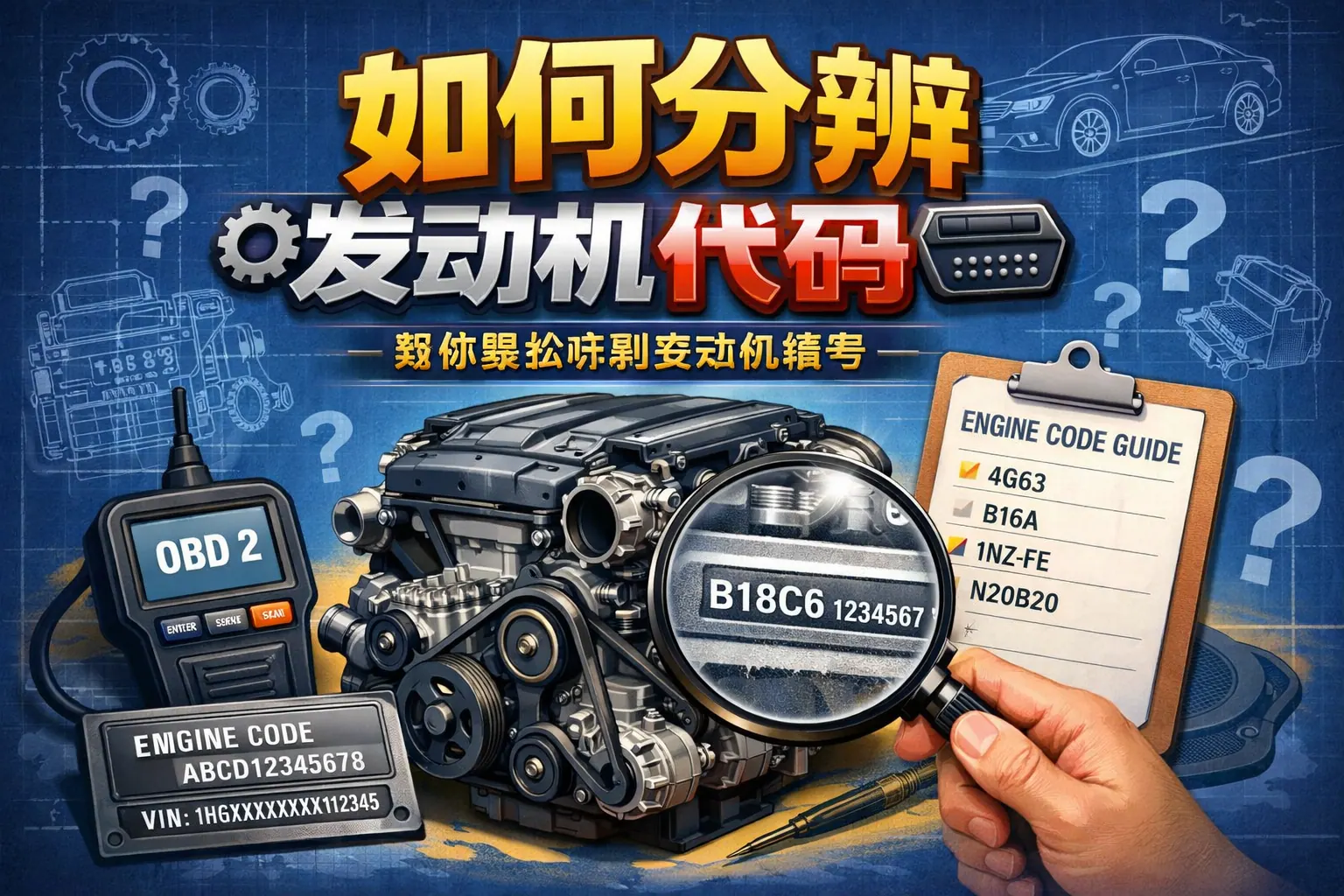 如何分辨发动机代码