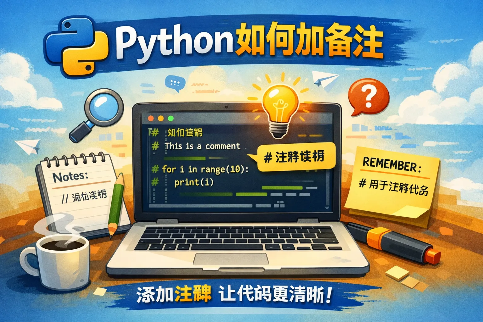 python如何加备注