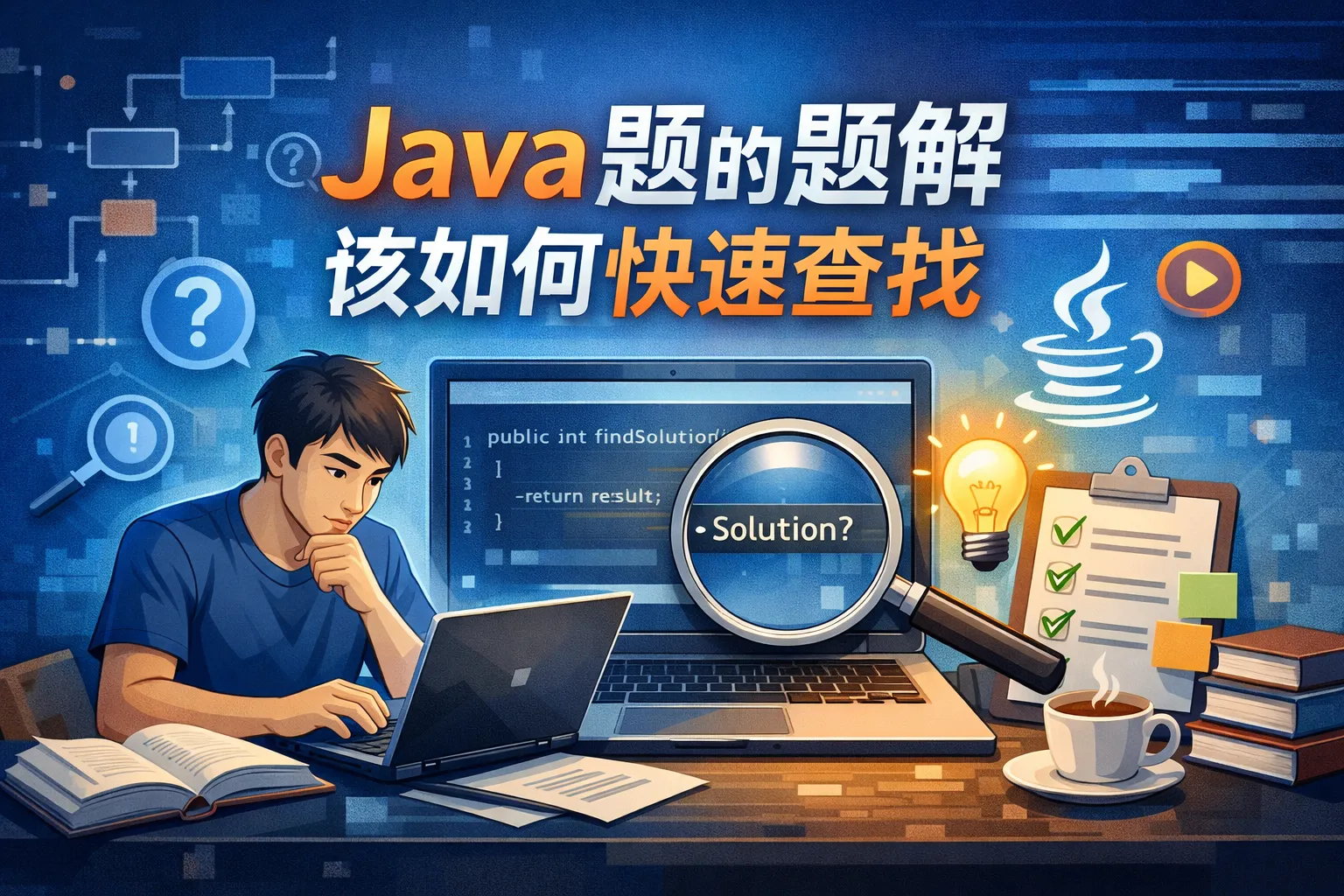 java题的题解该如何快速查找