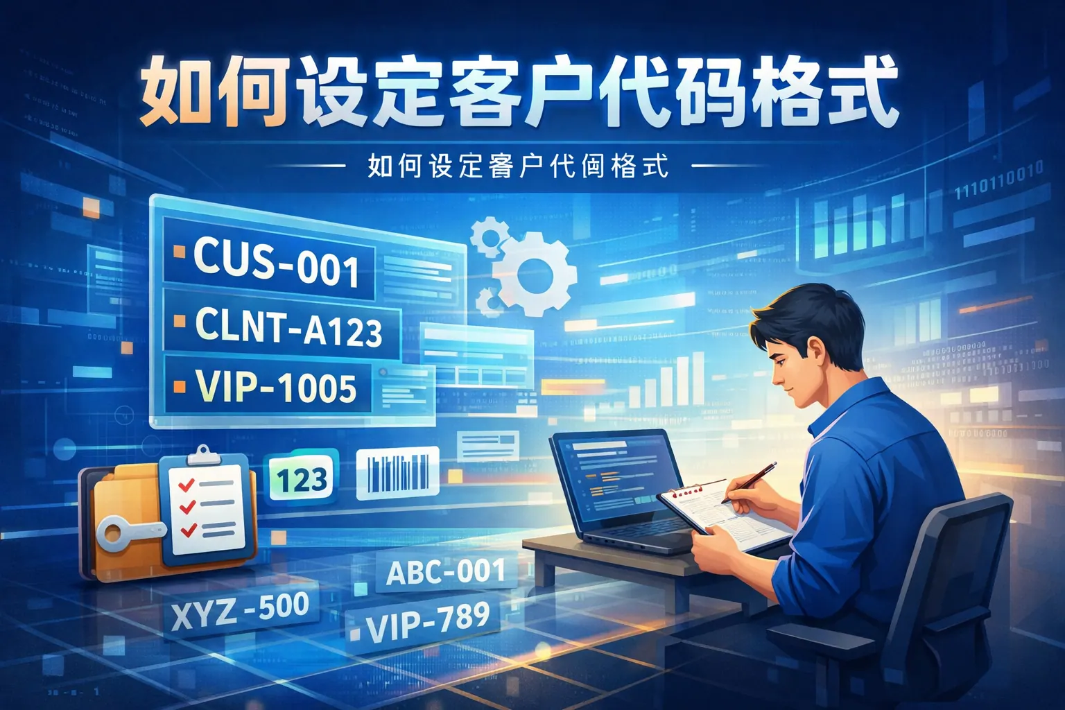 如何设定客户代码格式