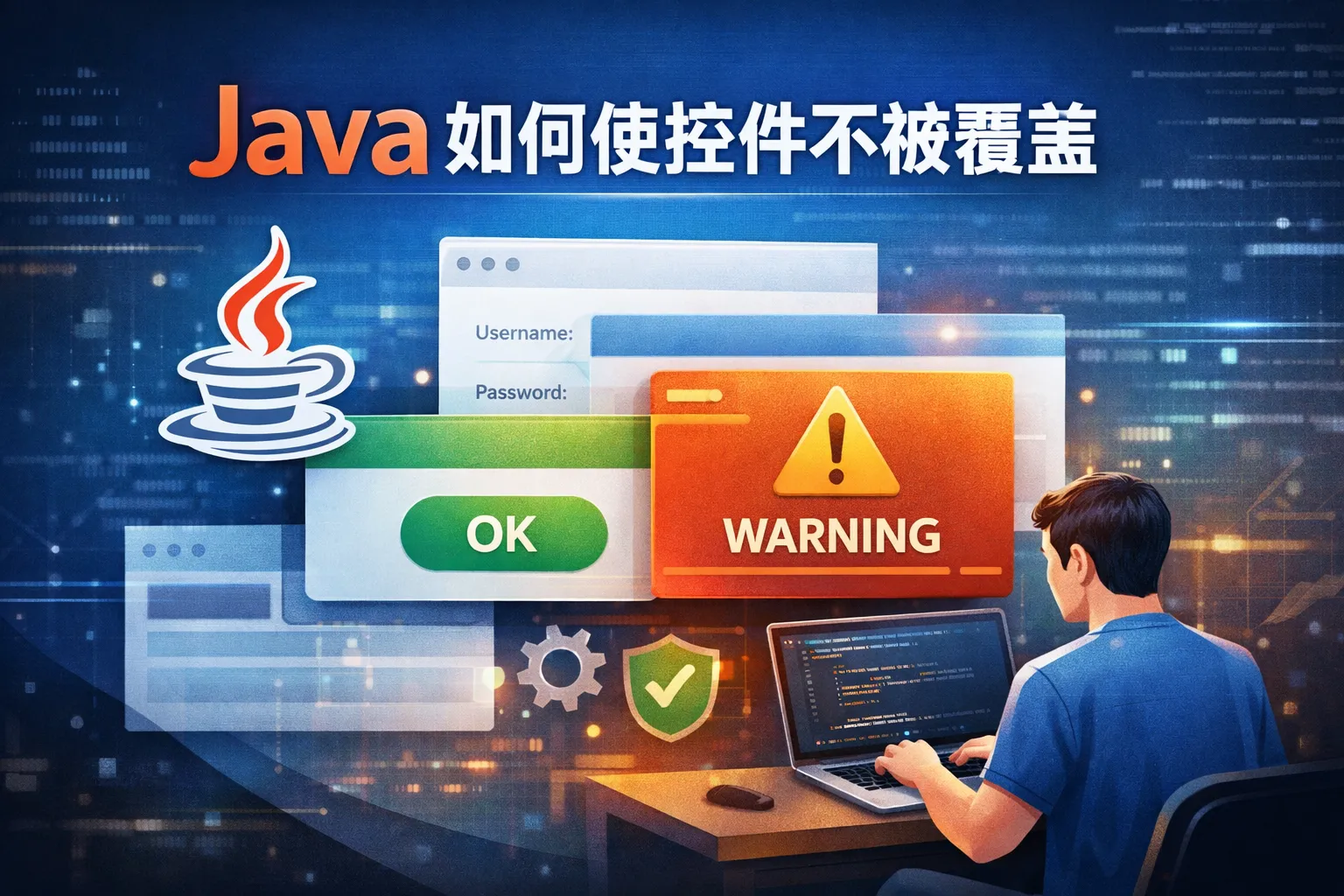 java如何使控件不被覆盖