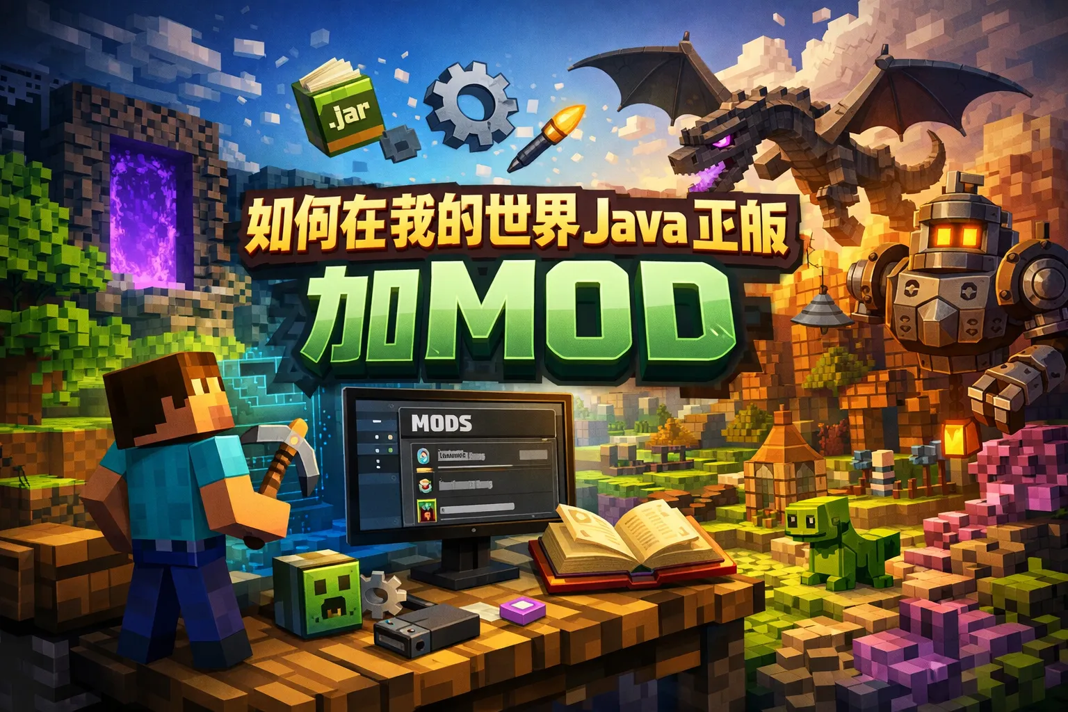 如何在我的世界java正版加mod