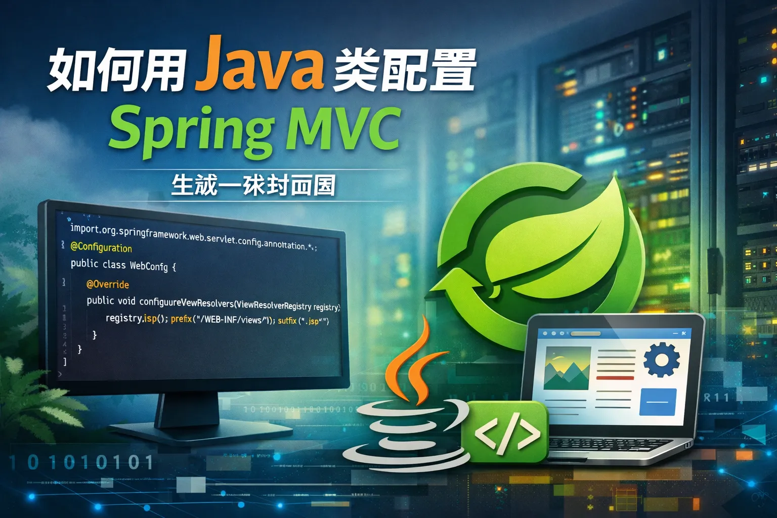 如何用java类配置spring mvc