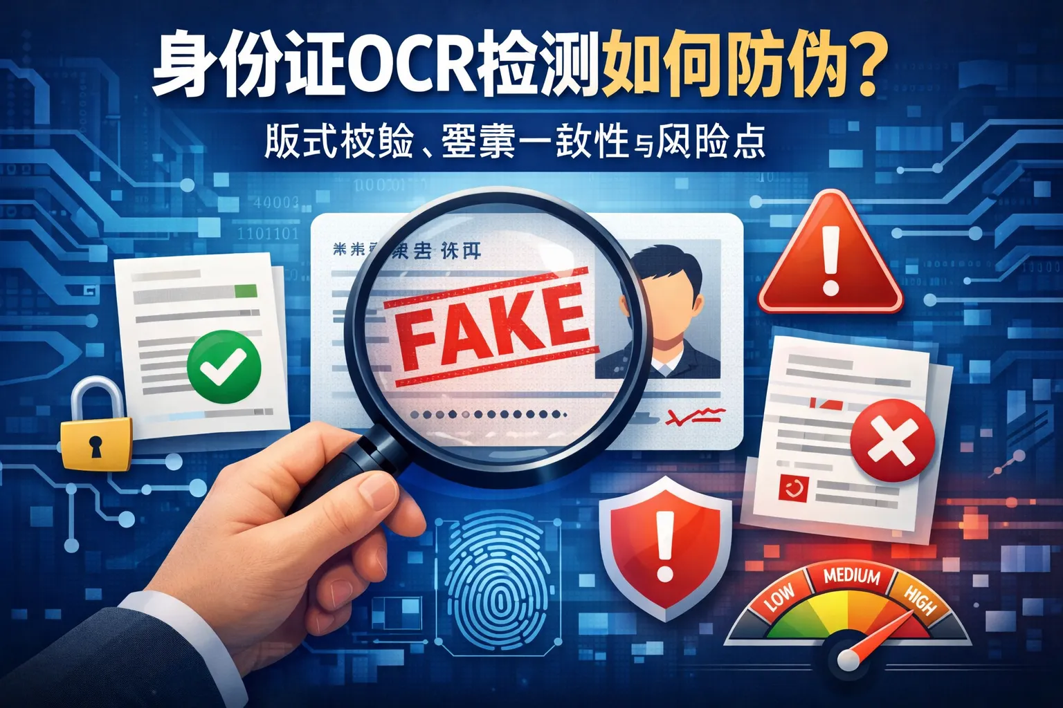 身份证OCR检测如何防伪?版式校验、要素一致性与风险点