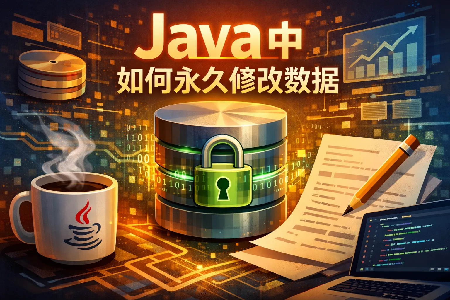 java中如何永久修改数据