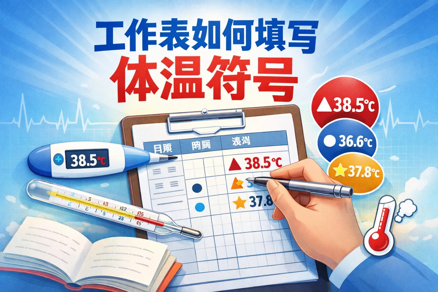 工作表如何填写体温符号