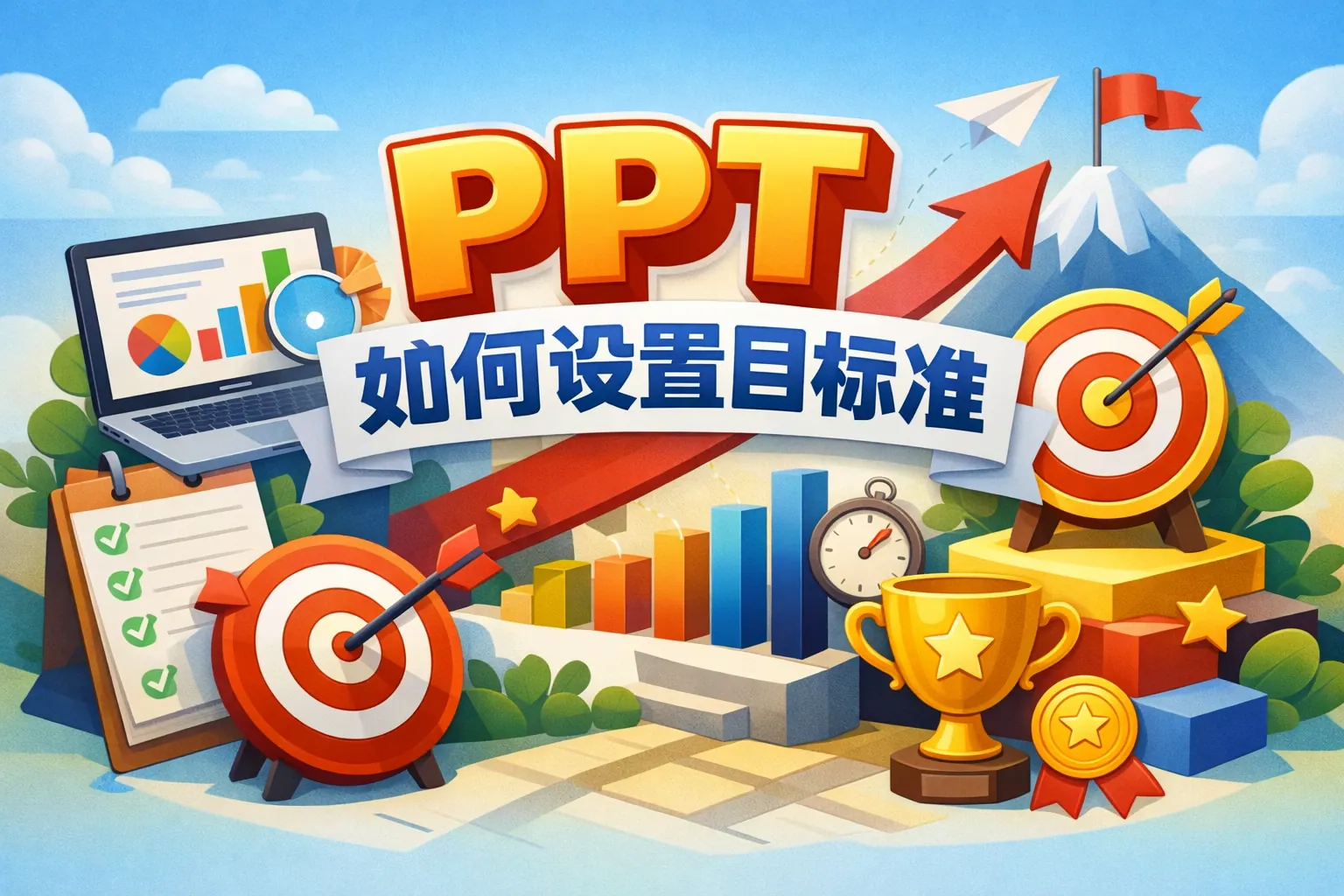 ppt如何设置目标标准