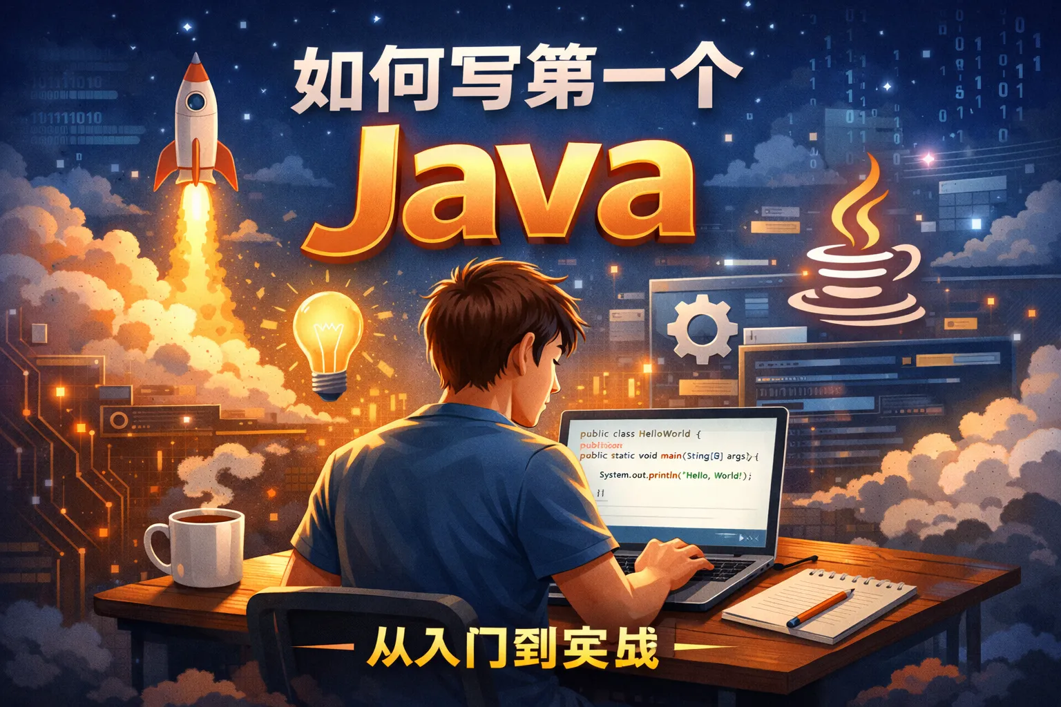 如何写第一个java
