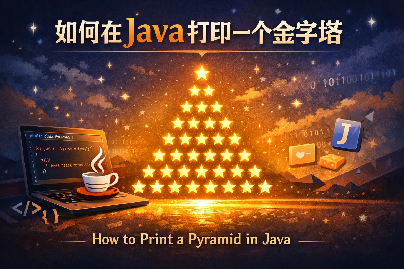 如何在java打印一个金字塔