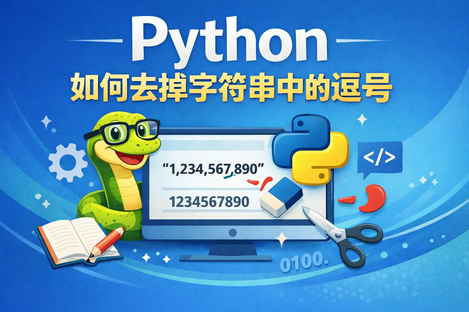 python如何去掉字符串中的逗号