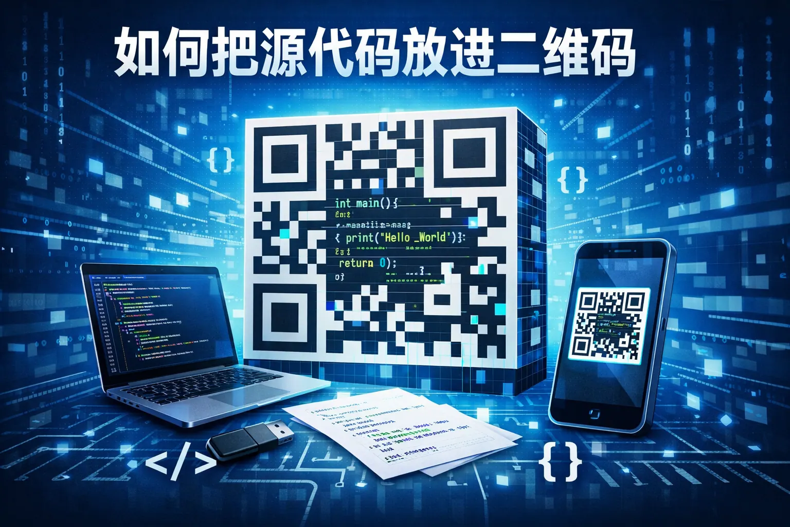 如何把源代码放进二维码