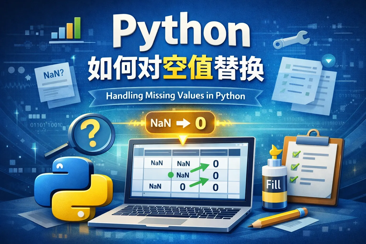 python如何对空值替换