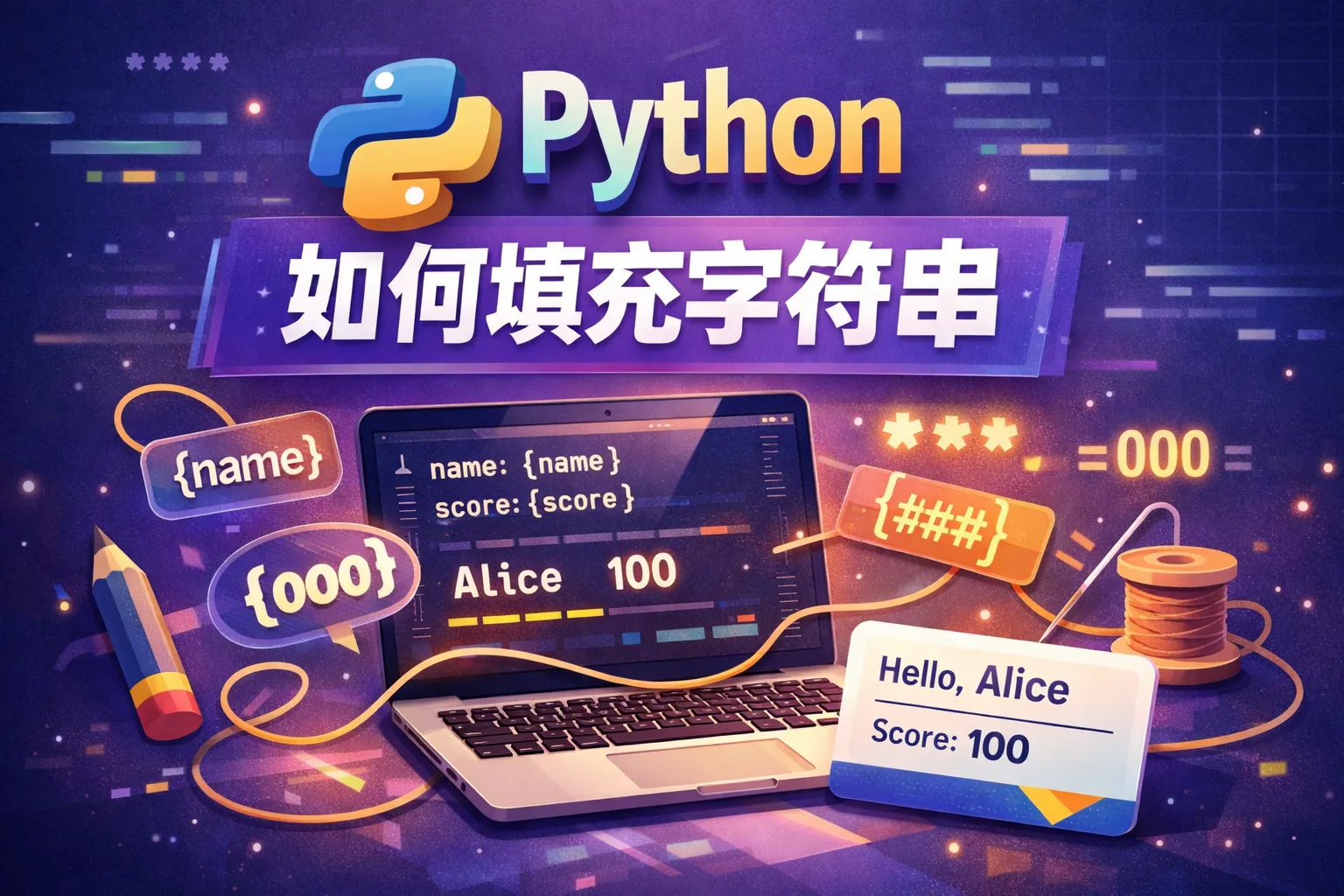 python如何填充字符串