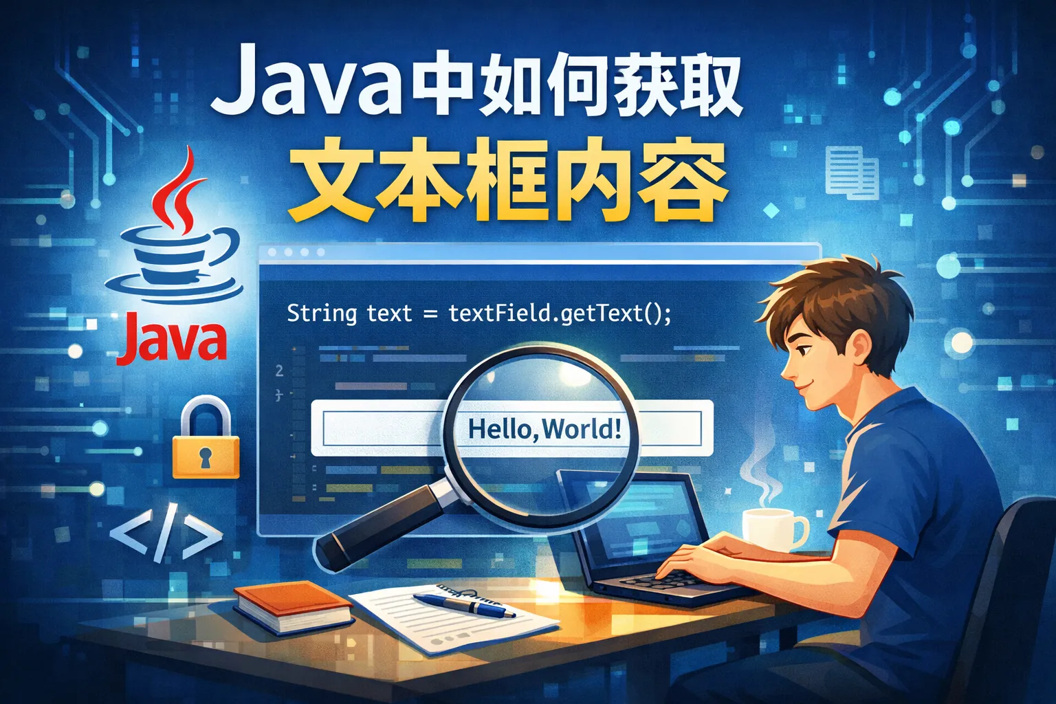 java中如何获取文本框内容