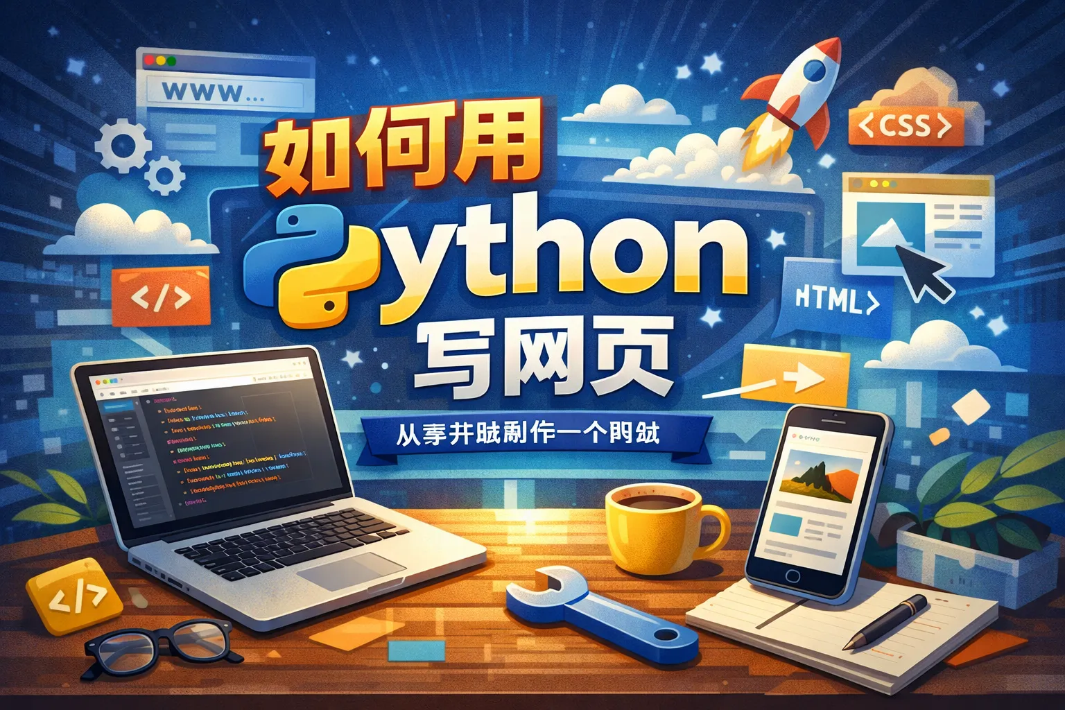 如何用python 写网页