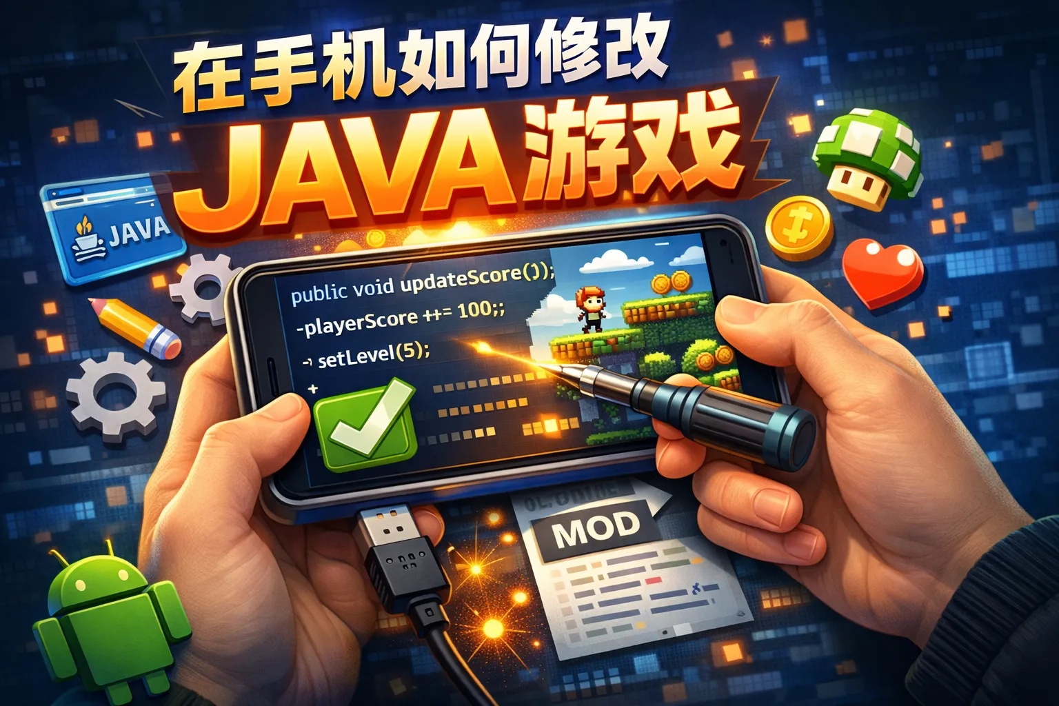 在手机如何修改java游戏