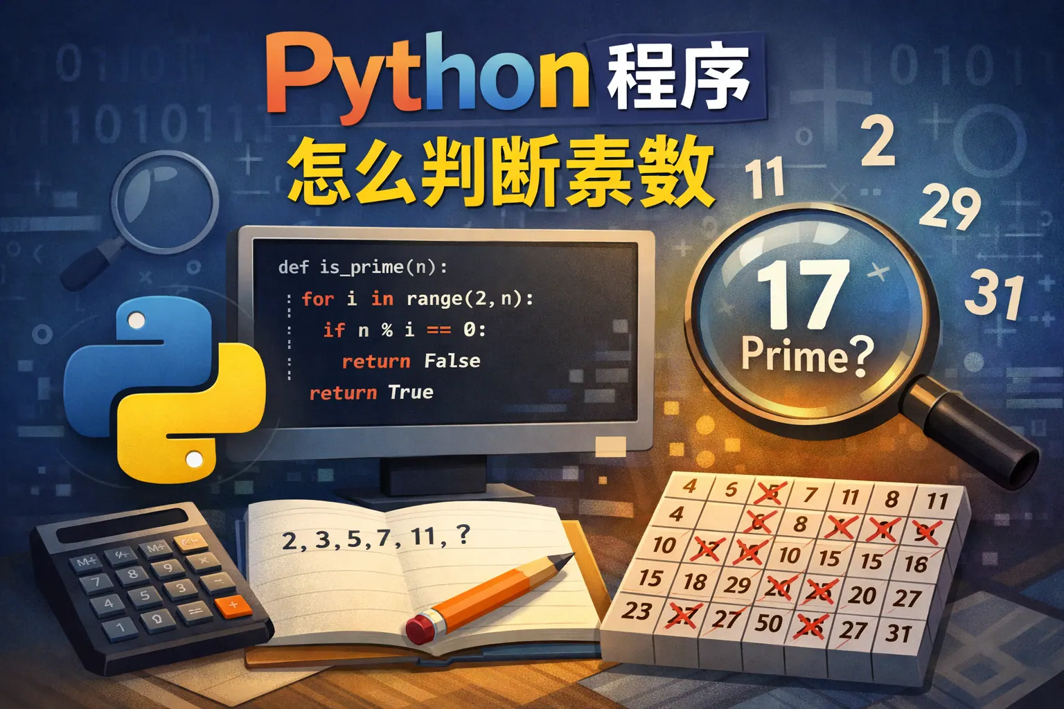 python程序怎么判断素数