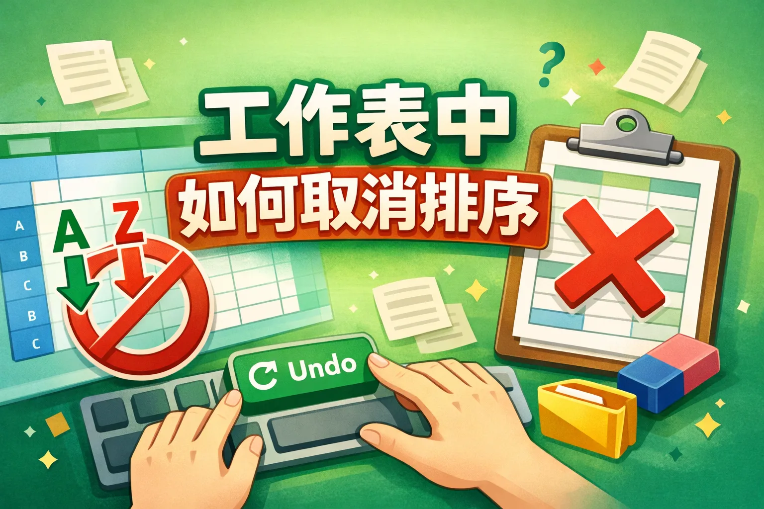 工作表中如何取消排序