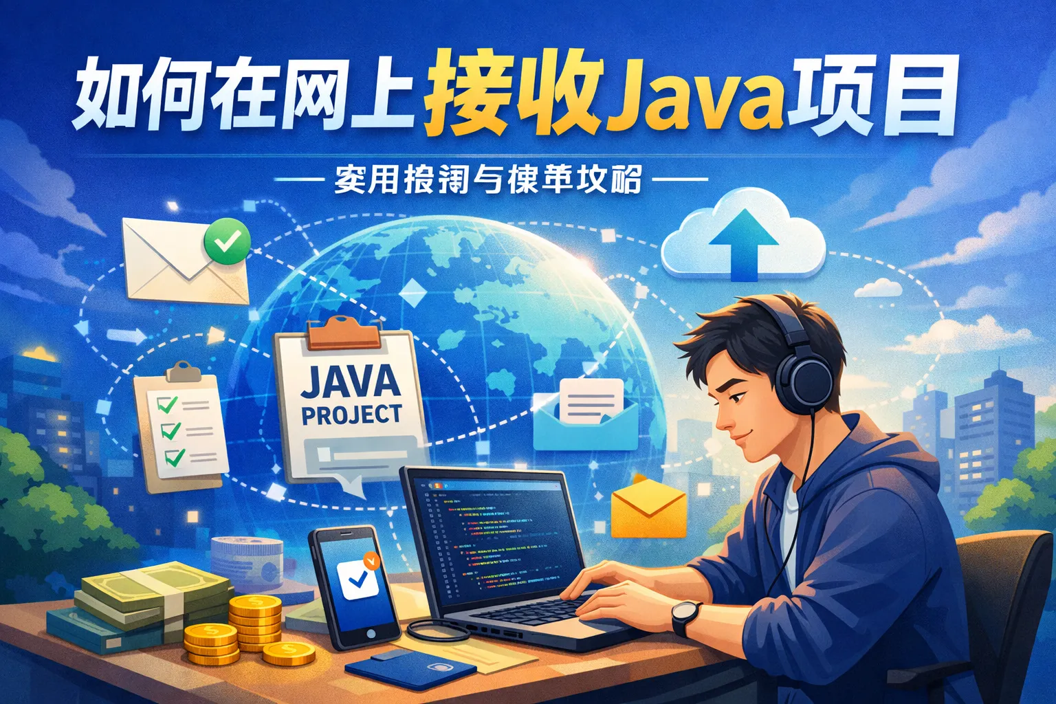 如何在网上接收java项目