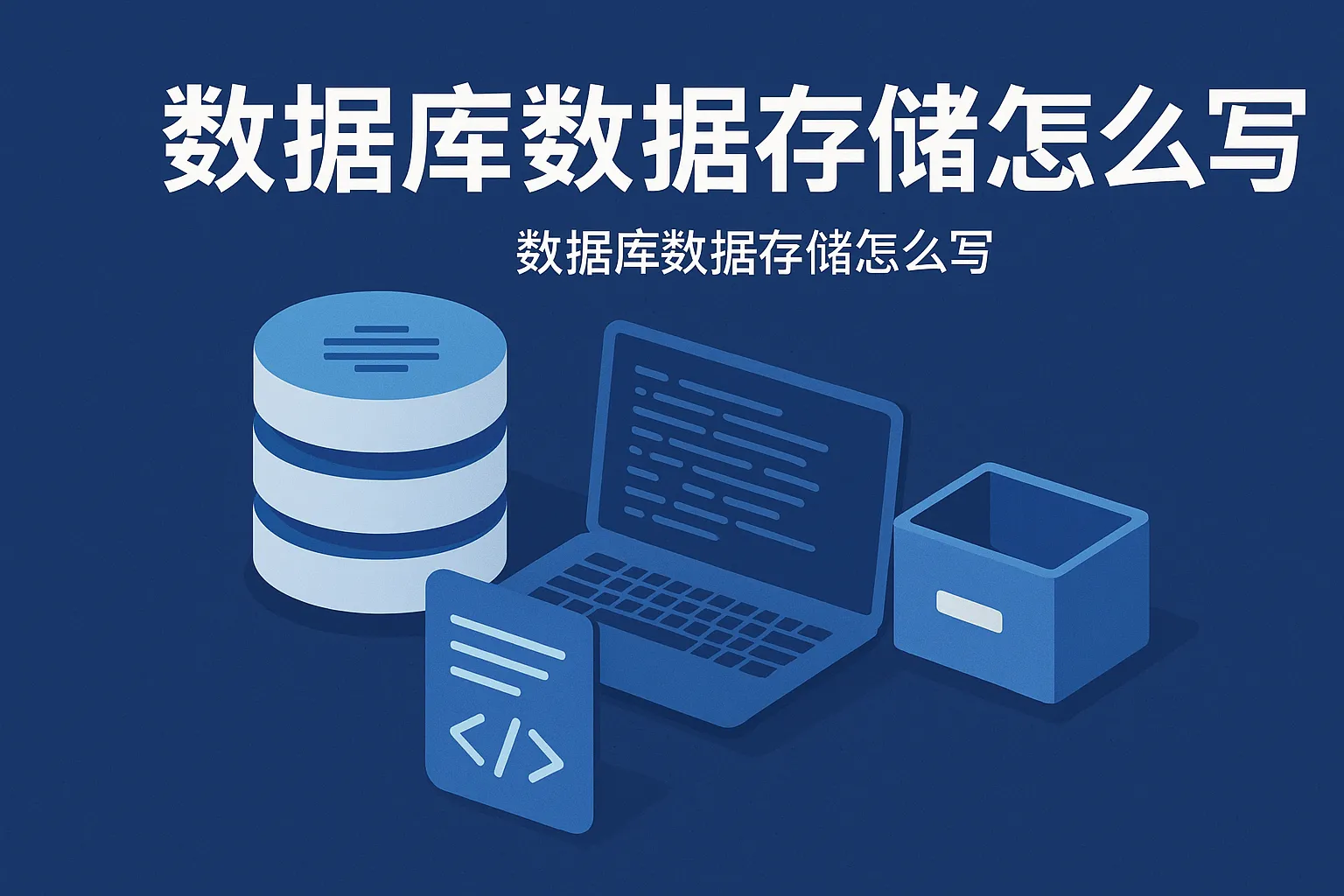 数据库数据存储怎么写