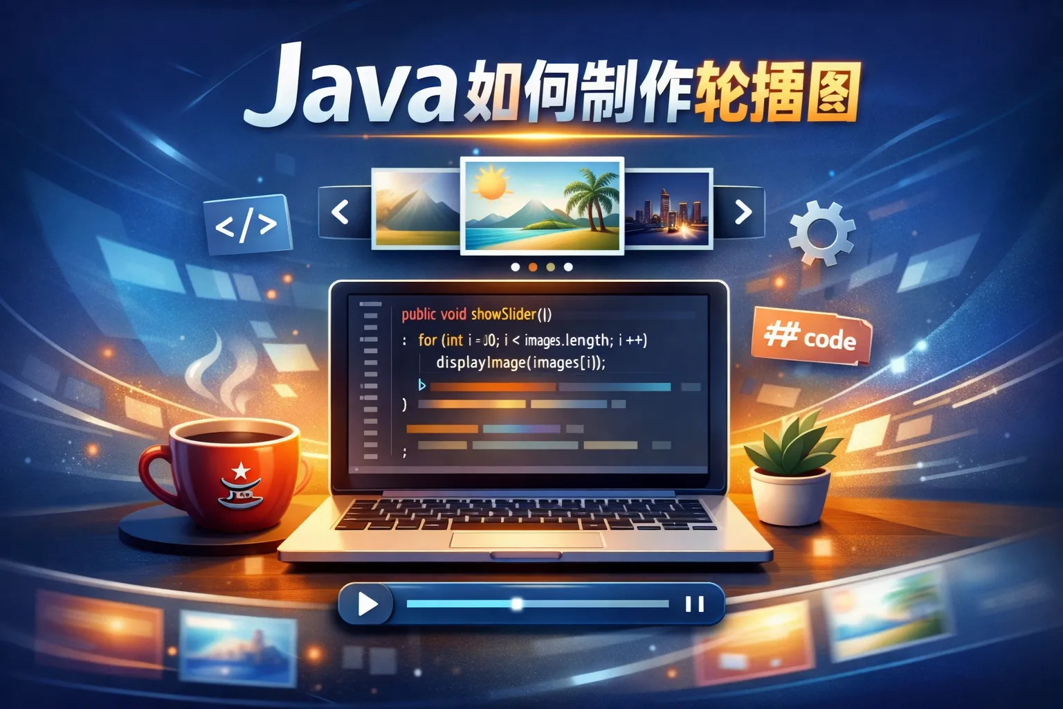java如何制作轮播图