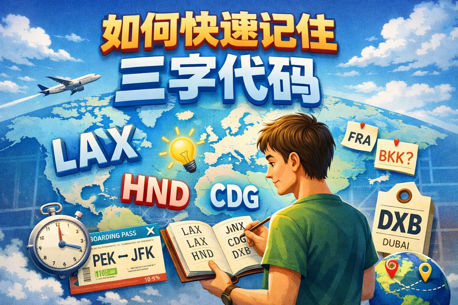 如何快速记住三字代码