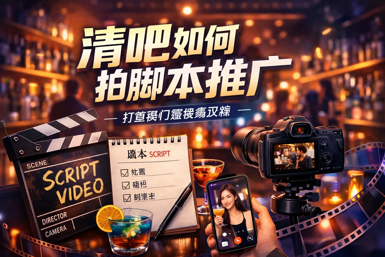 清吧如何拍脚本推广