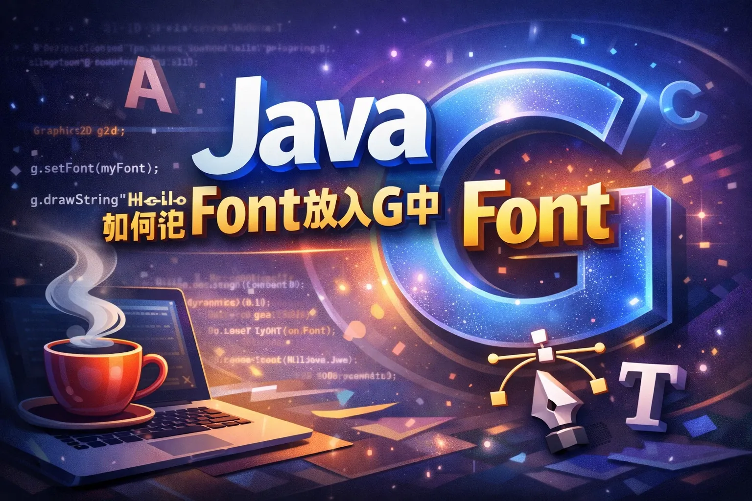 java如何把font放入g中