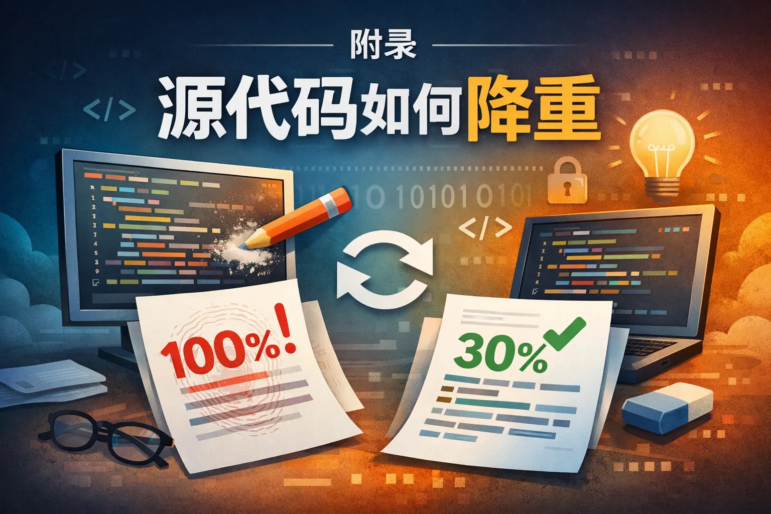 附录源代码如何降重