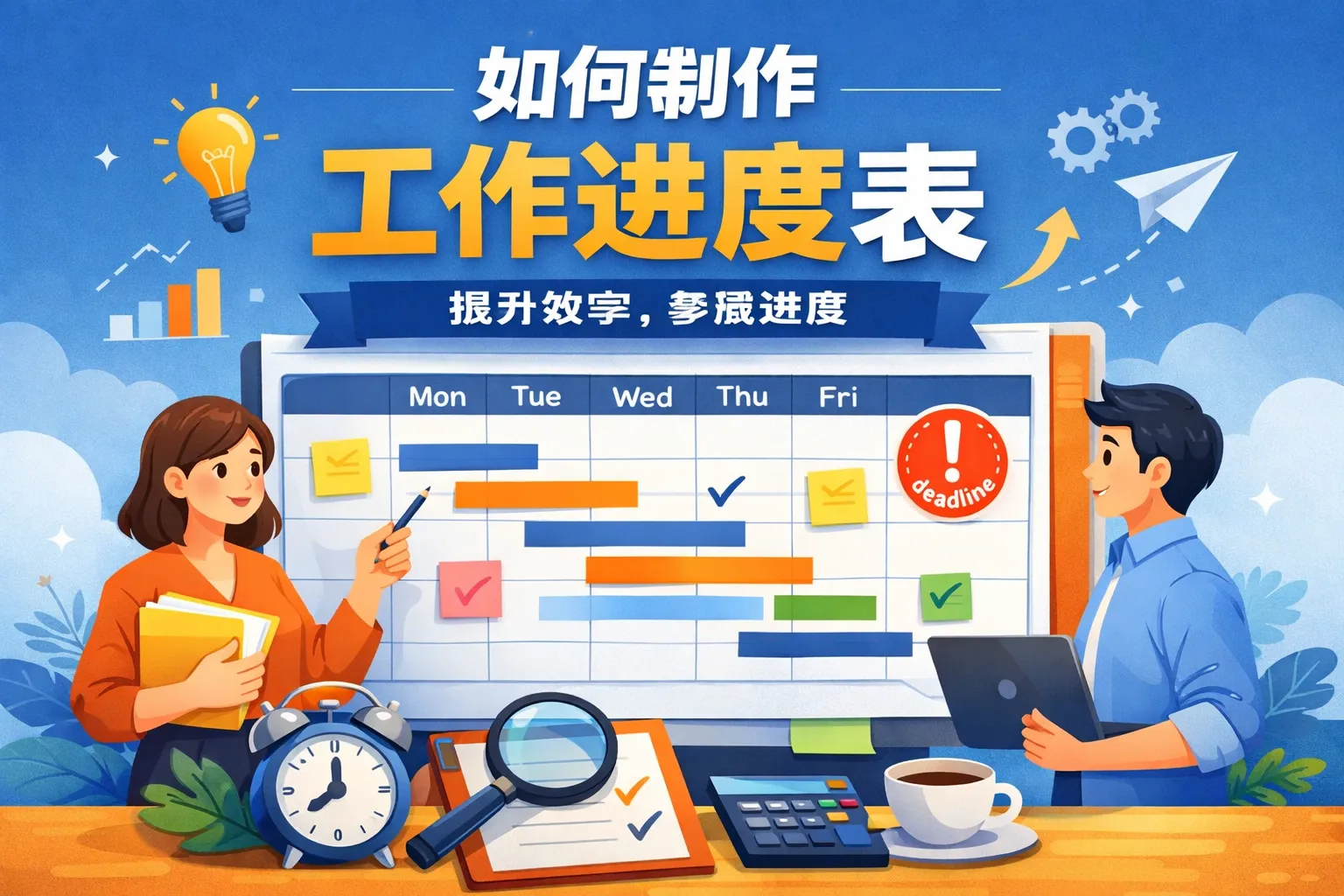 如何制作工作进度表