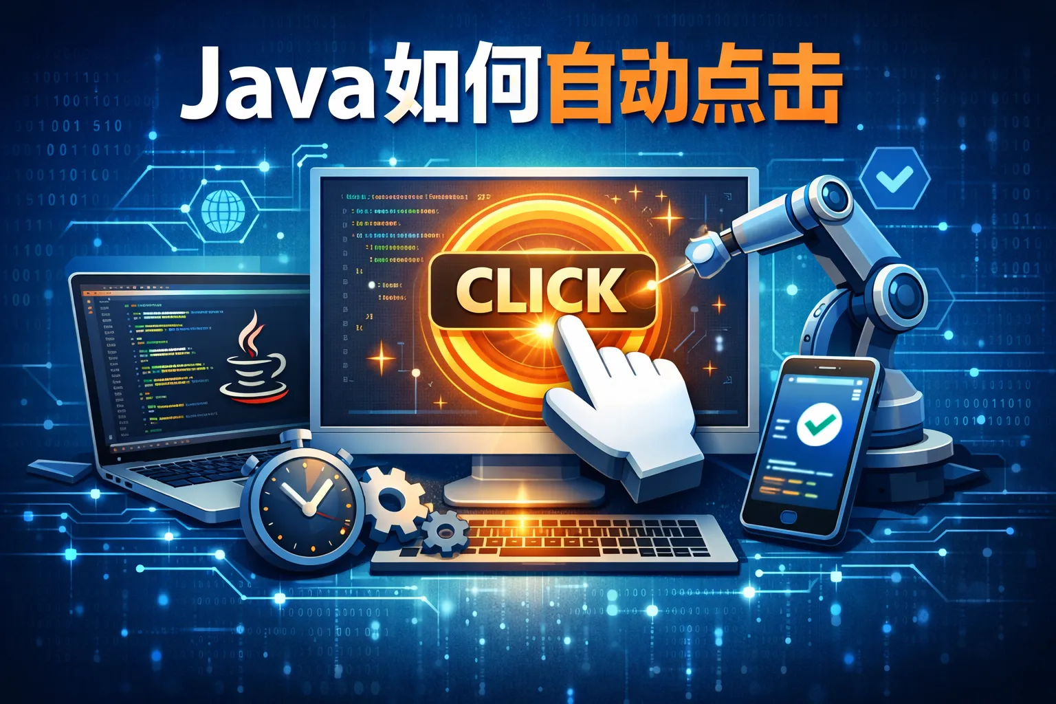 java如何自动点击