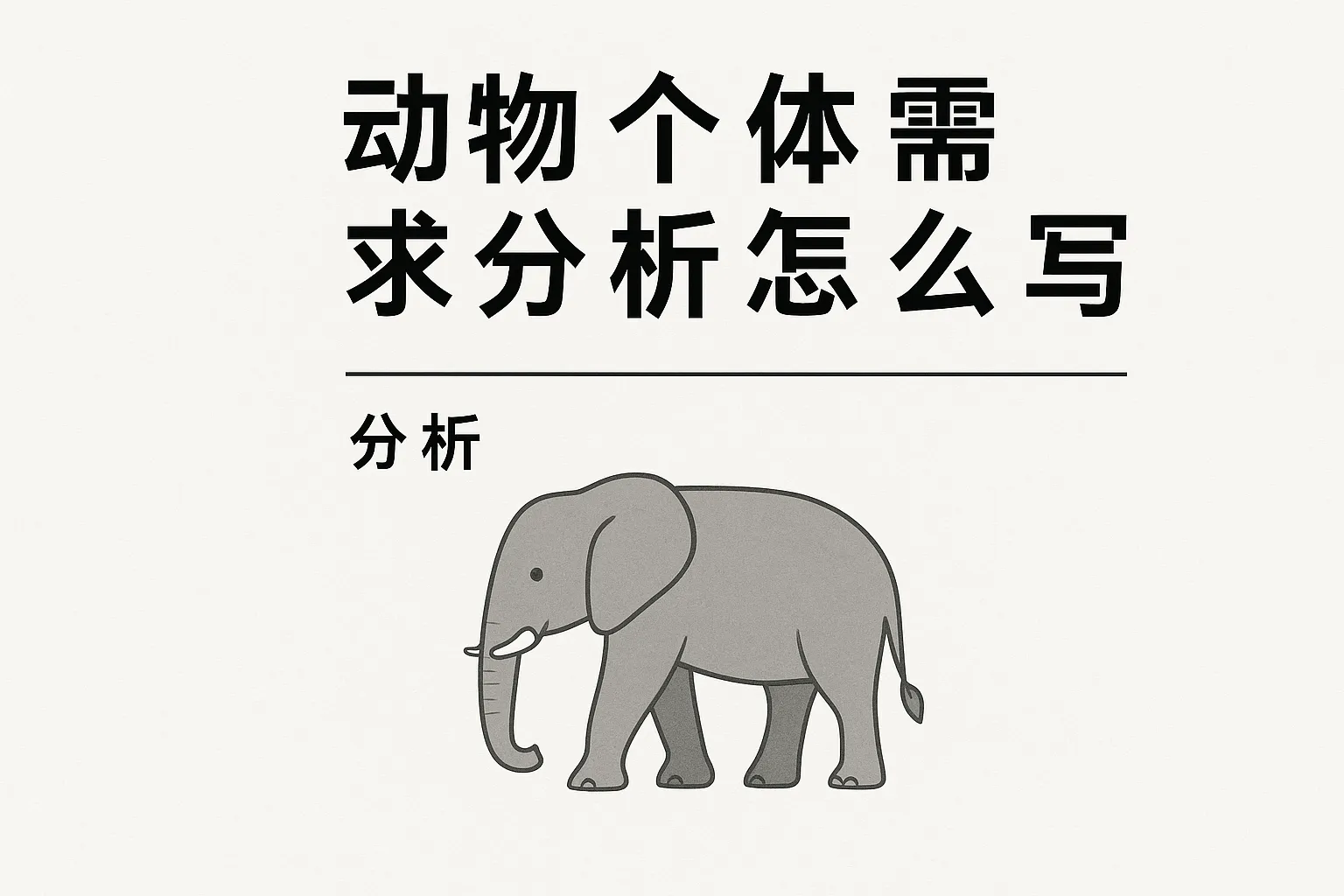 动物个体需求分析怎么写