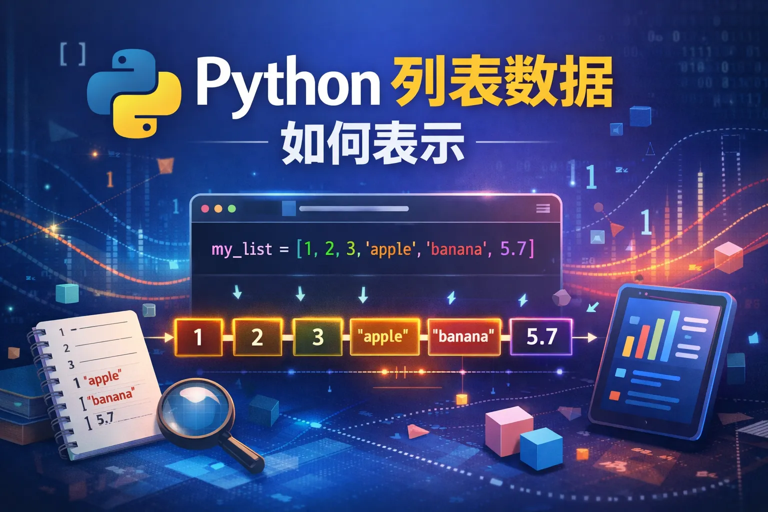 python列表数据如何表示