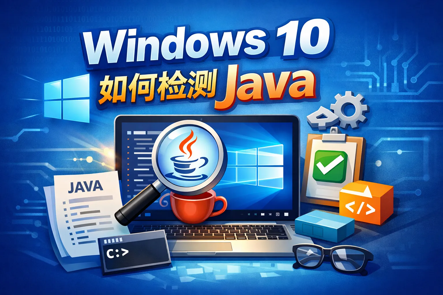 window10如何检测java