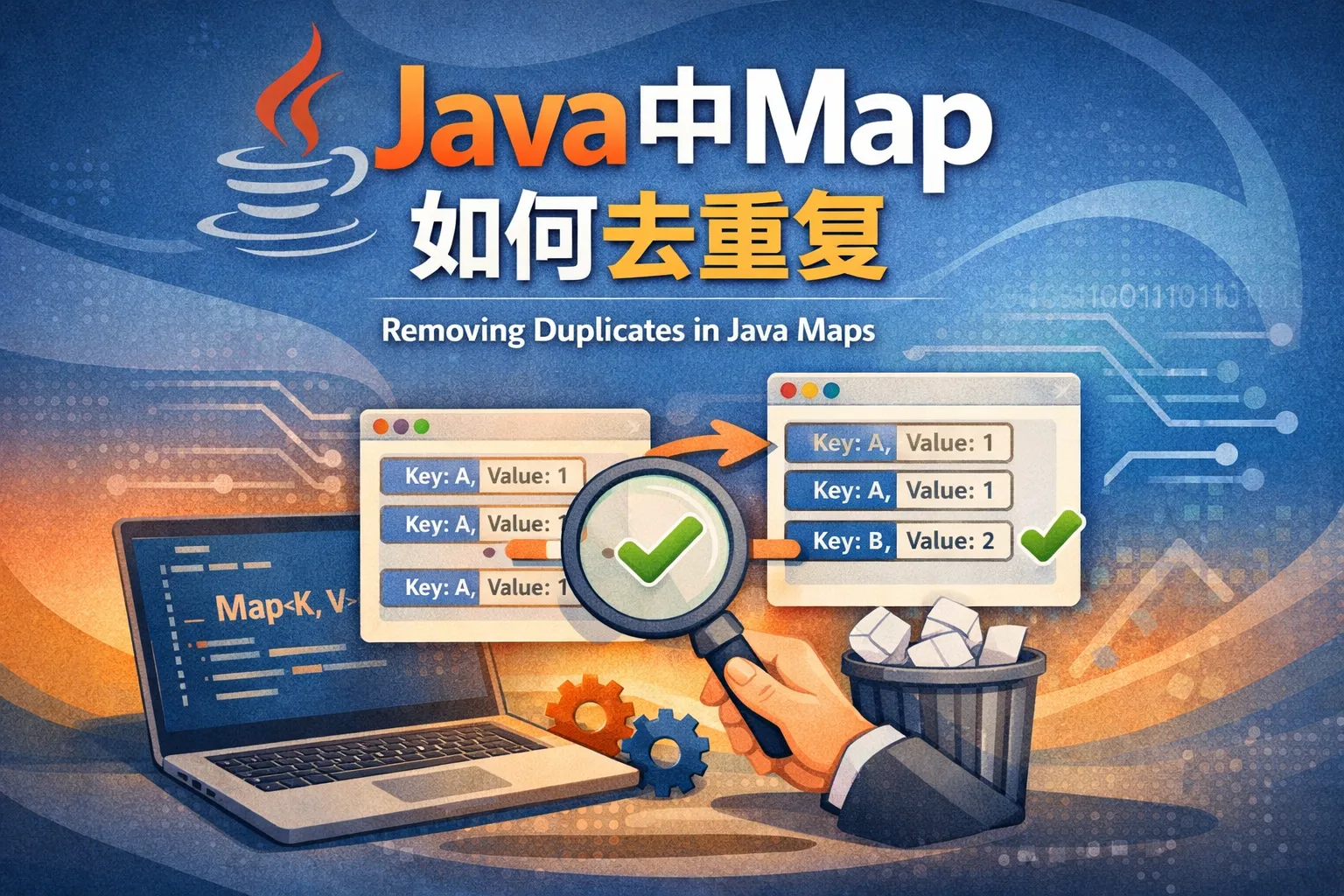 java中map如何去重复