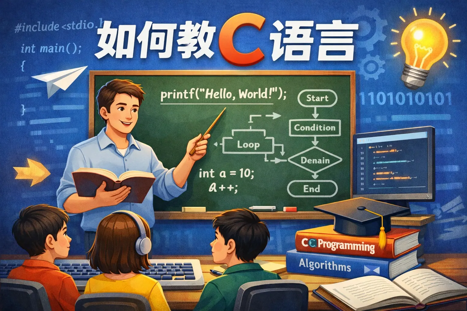 如何教c语言