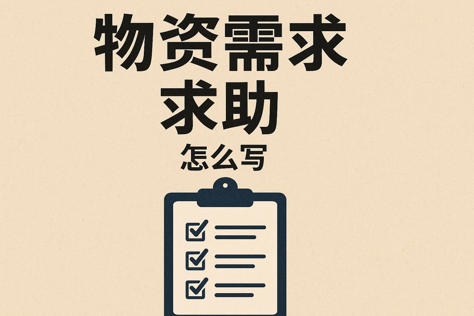 物资需求求助怎么写