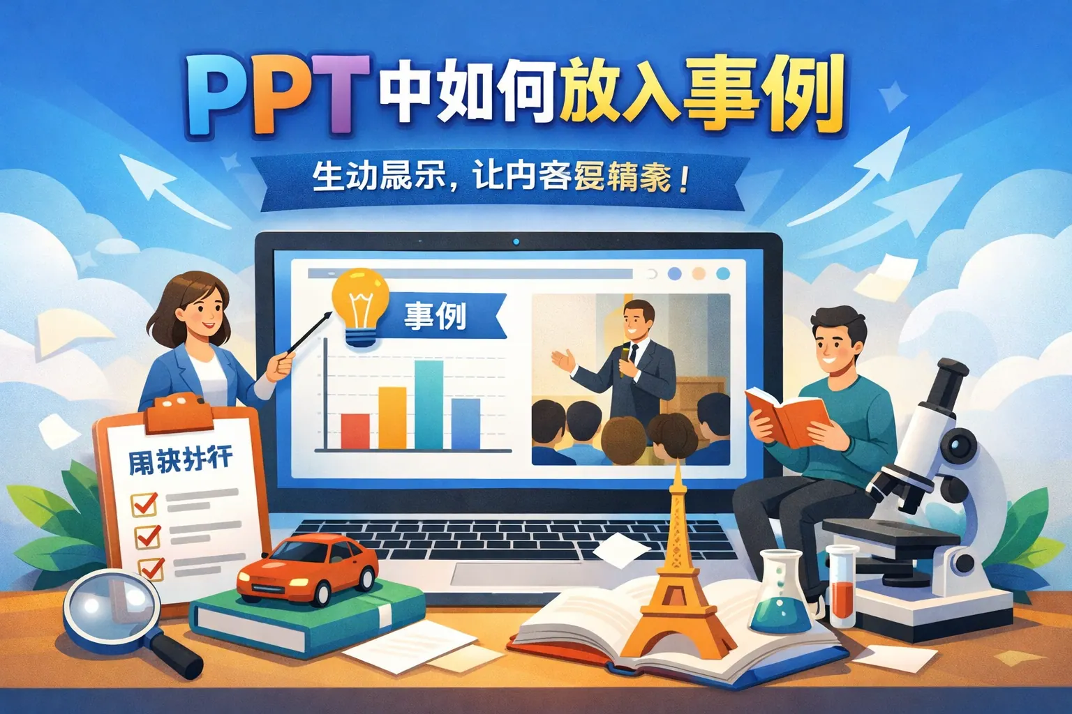 ppt中如何放入事例