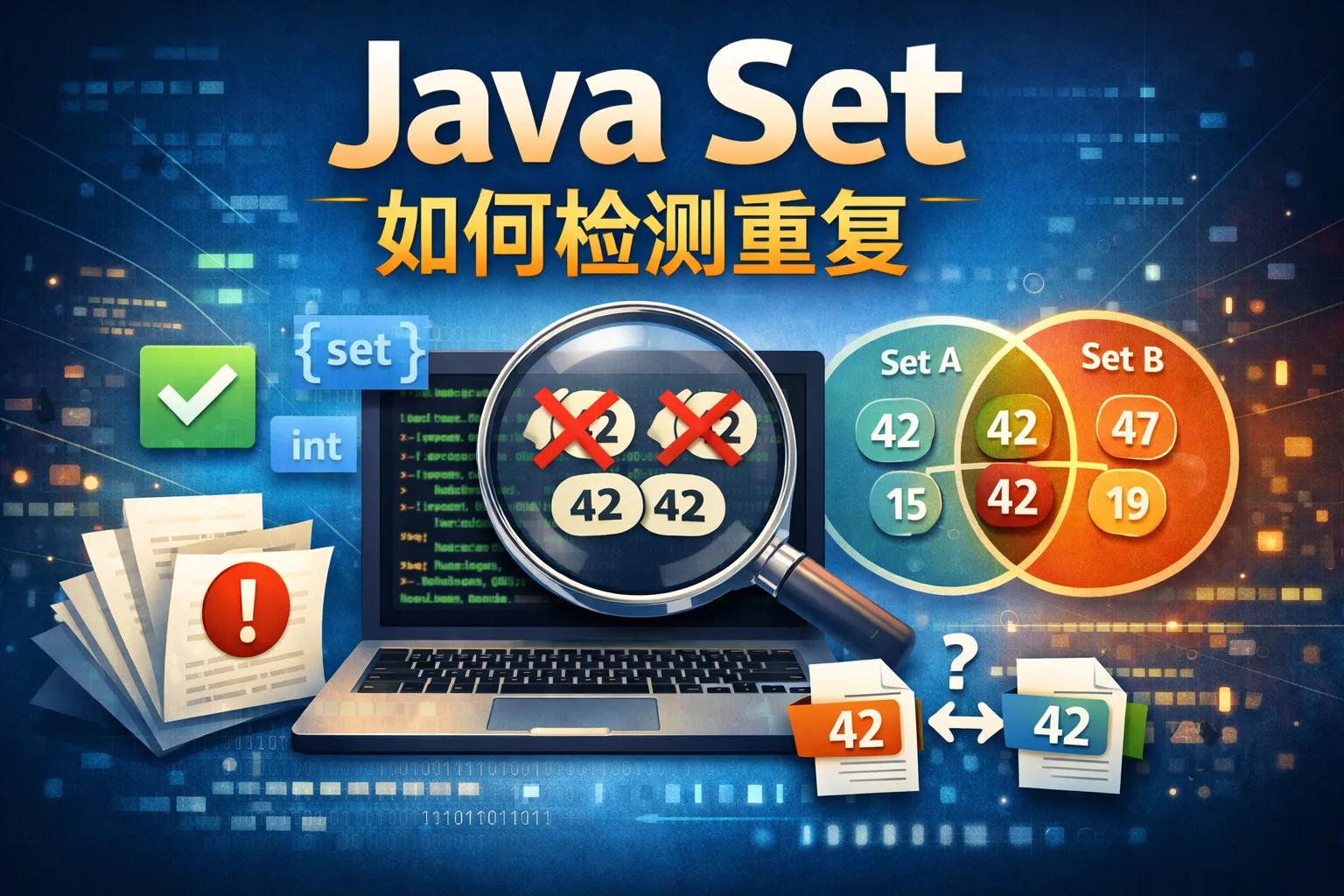java set如何检测重复