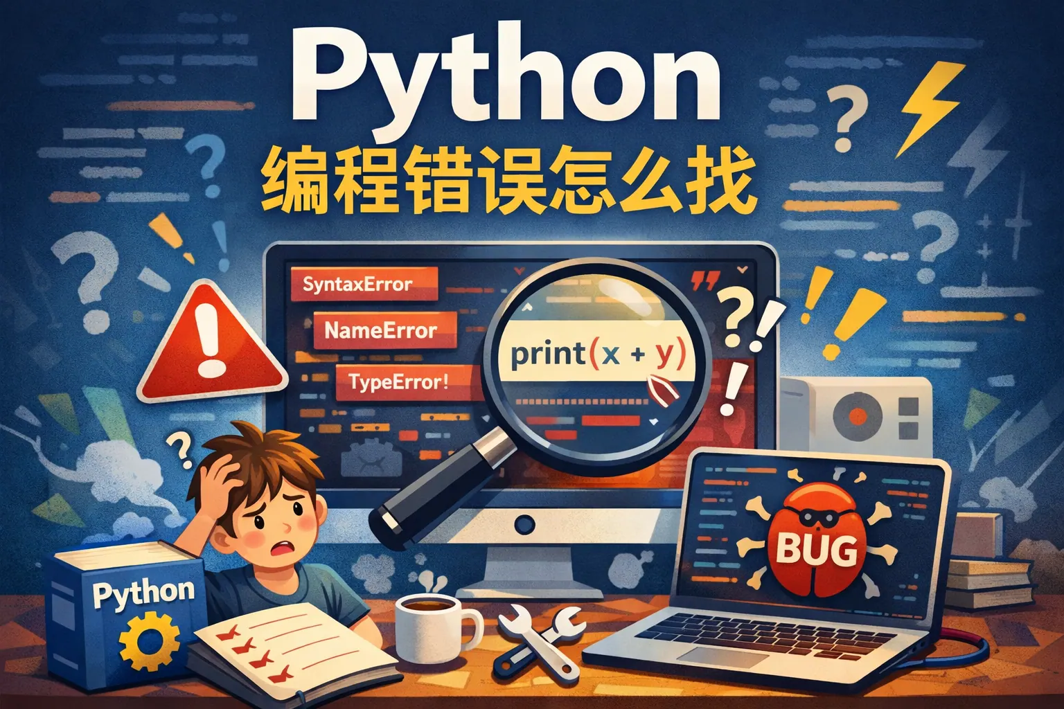 python编程错误怎么找