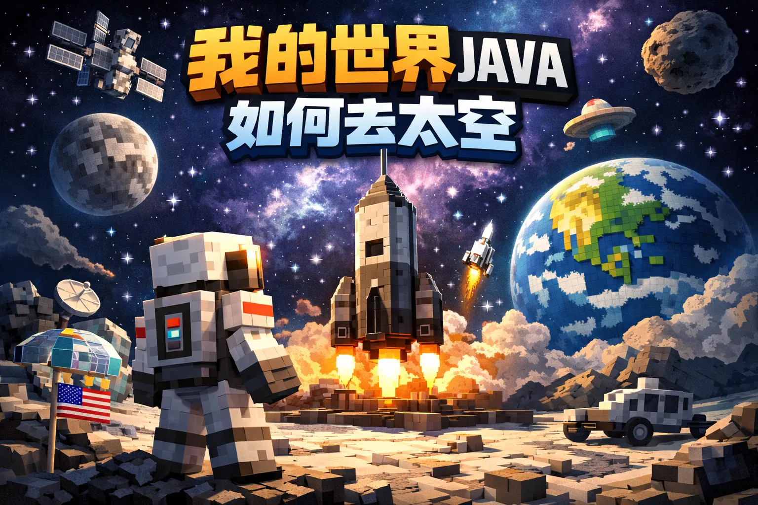 我的世界java如何去太空