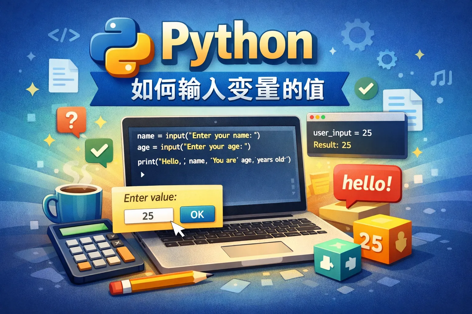 python 如何输入变量的值