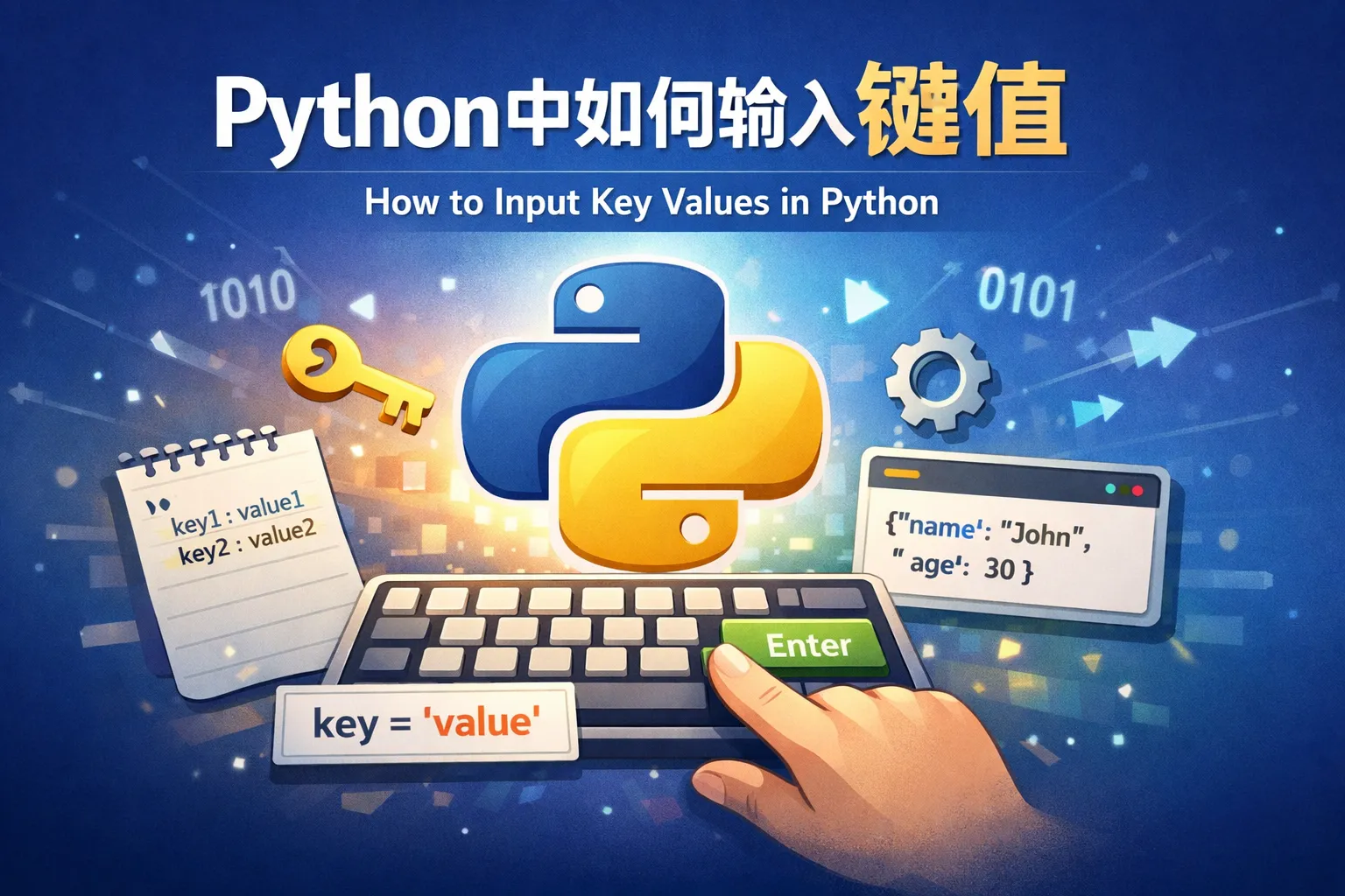 python中如何输入键值