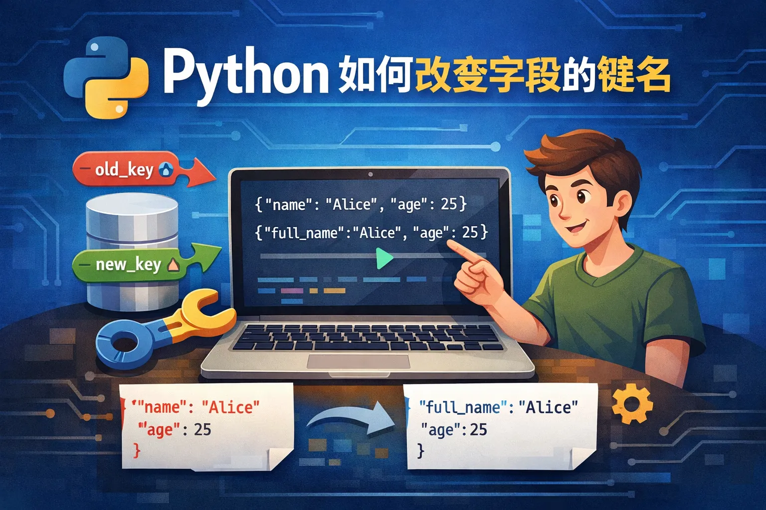 python如何改变字段的键名
