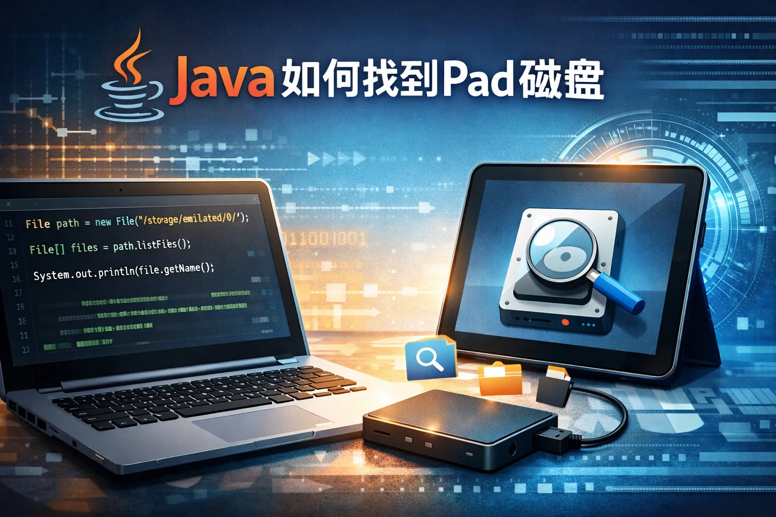 java如何找到pad磁盘