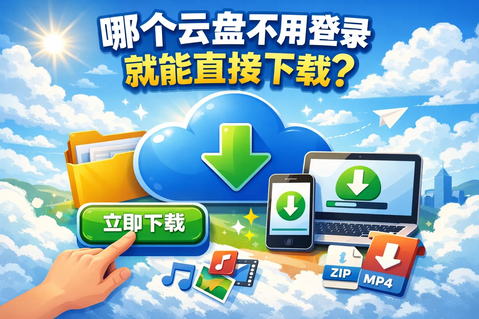 哪个云盘不用登录就能直接下载的