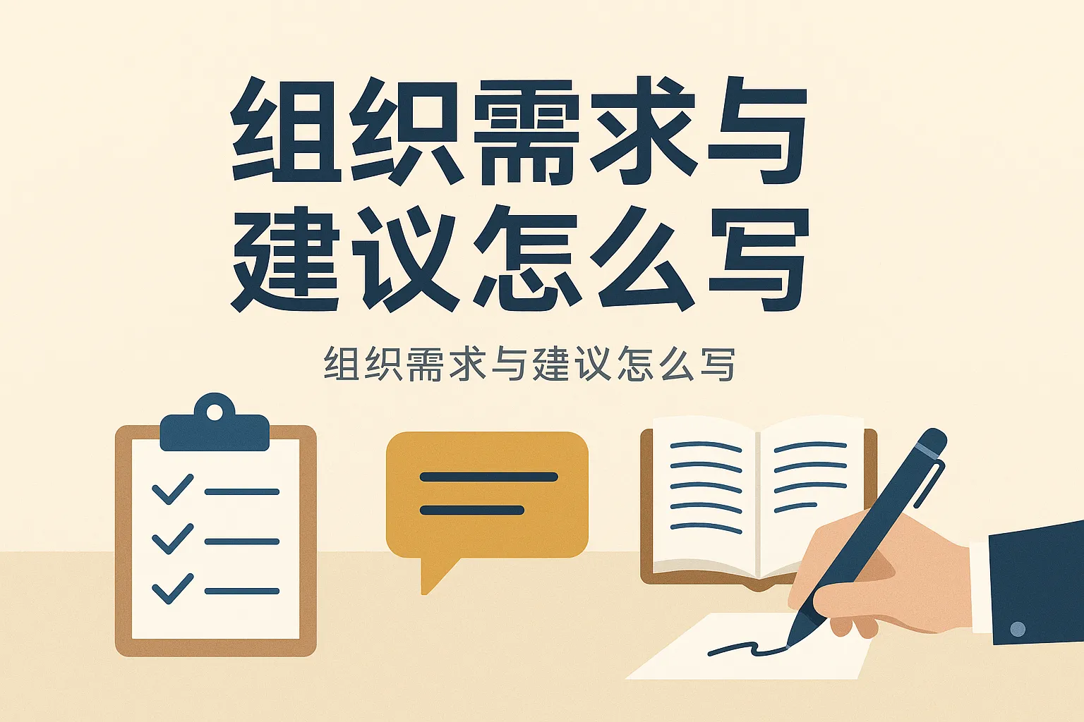 组织需求与建议怎么写