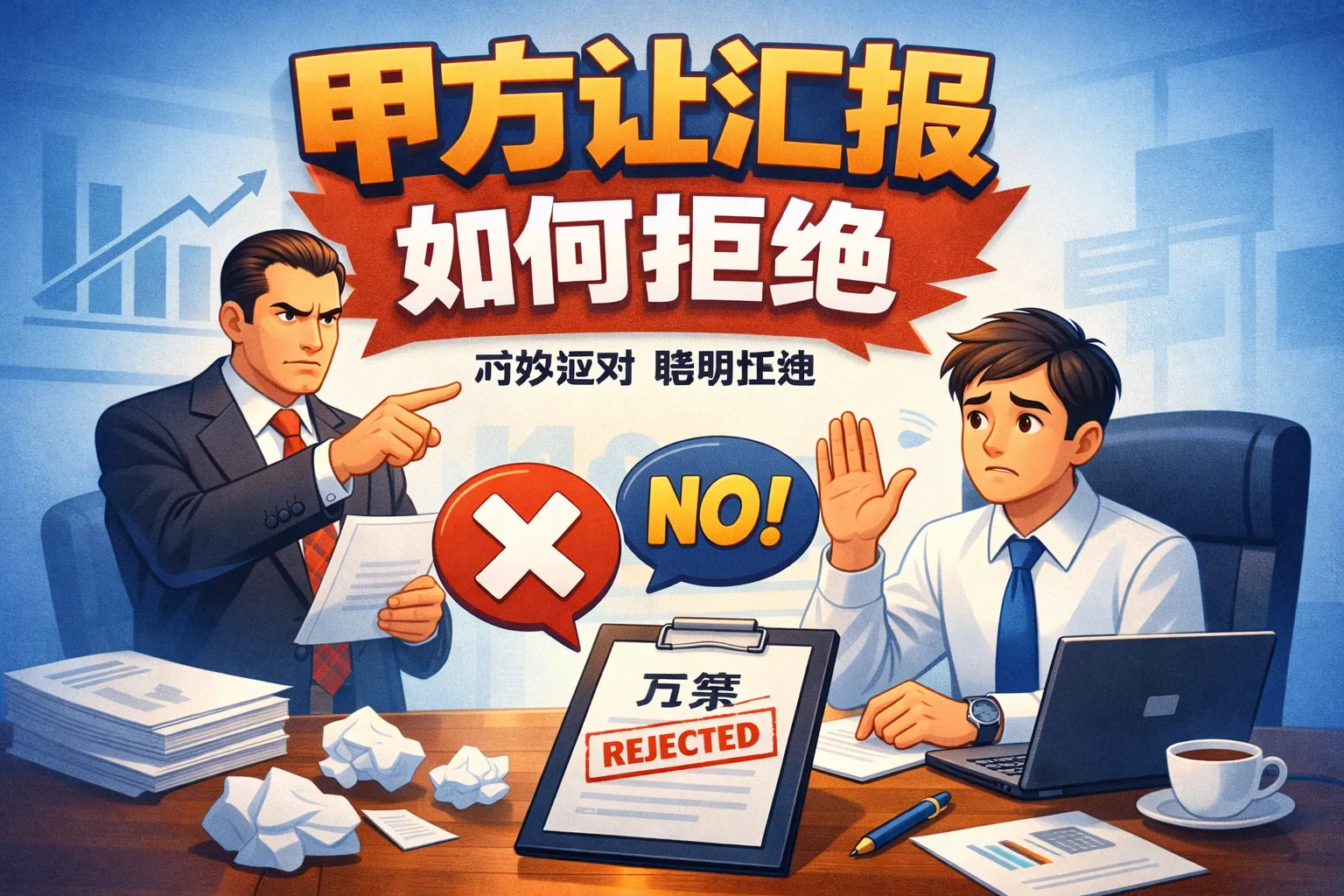 甲方让汇报如何拒绝