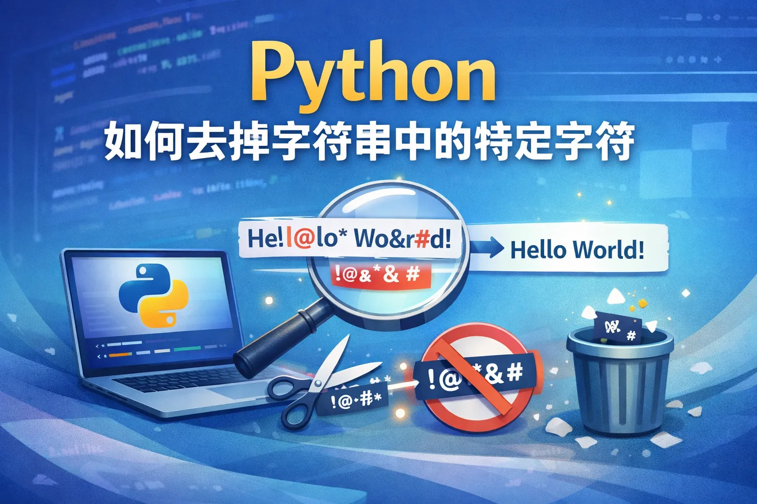 python如何去掉字符串中的特定字符